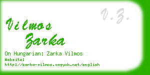 vilmos zarka business card